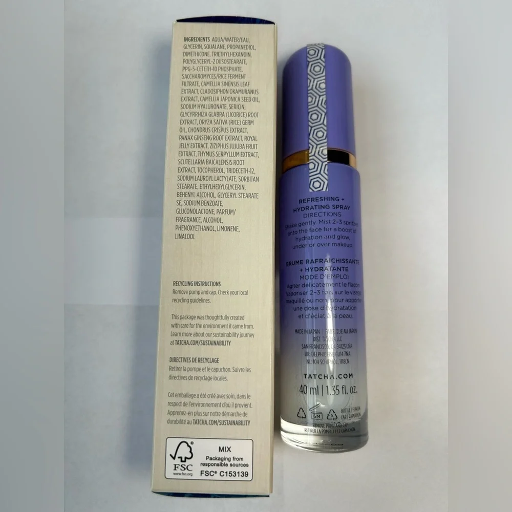 NWT🌷Tatcha Luminous Dewy Skin Mist 2-in-1 Hydrator & Finishing Spray